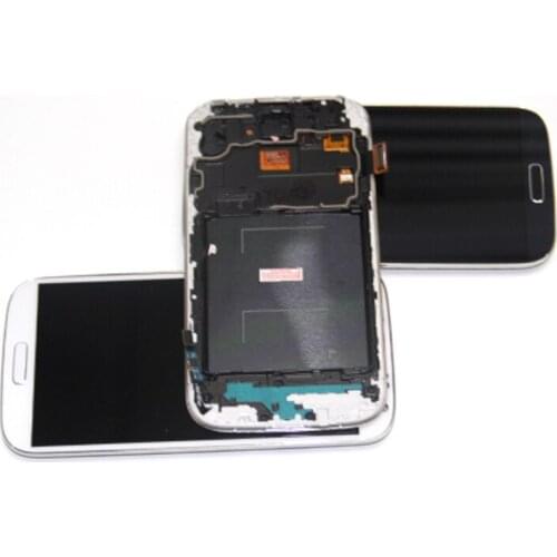 I9500 LCD For Samsung Galaxy S4 I9500 I9505 LCD Display+Touch Screen Glass Digitizer+Bezel Frame Assembly