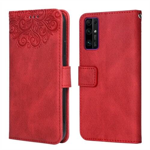For Huawei Honor 30 Flower Embossing Case BMH-AN10 6.53''Wallet Flip Leather Case for Huawei 30 Case