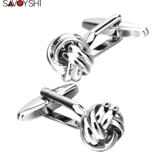 SAVOYSHI Round Twist Cufflinks for Mens Shirt Cuff nails High Quality knot Cuff links Gift Brand Man Jewelry