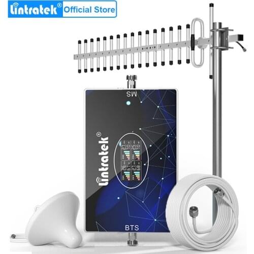 Lintratek 20dBi yagi antenna 700 900 1800 2100 2600MHz Signal Booster GSM DCS WCDMA LTE Four-Band Repeater gsm 2g 3g 4g B28 B7
