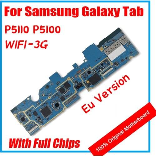 Unlock for Samsung Galaxy Tab 2 10.1 P5100 P5110 Motherboard WIFI & 3G 1G RAM 16G ROM Mainboard Logic Board from original phone