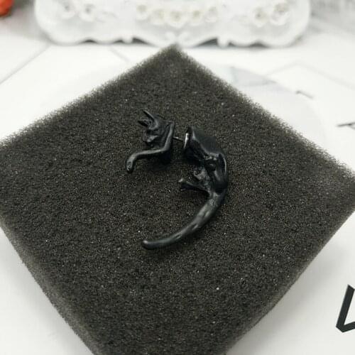 IVYYE Black Cat Fashion Anime Cartoon Earring Cute Animal Stud Earrings Women Girls Kids Jewelry Birthday New Gift