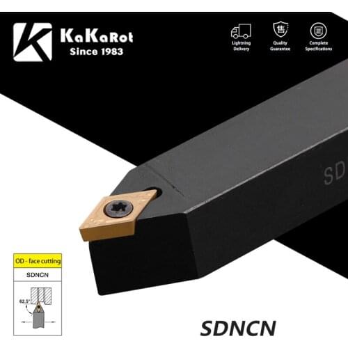 KaKarot External Turning Tool SDNCN1212H07 SDNCN1616H07 SDNCN2020K11 Tool Holder DCMT11 Carbide Insert Lathe Cutting Tool Set