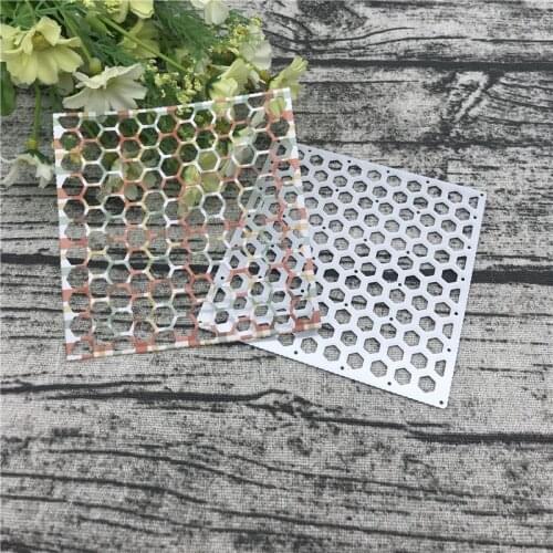 Honeycomb circle Background Metal Cutting Dies for DIY Scrapbooking Album Paper Cards Decorative Crafts Embossing Die Cuts