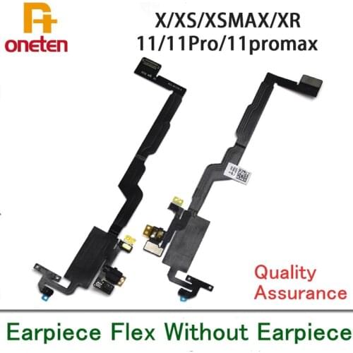 Original Ear Earpiece Flex For iPhone X Max Xs XR 11PRO MAX Proximity Light Sensor Sound Earphone Speaker Cable Assembly