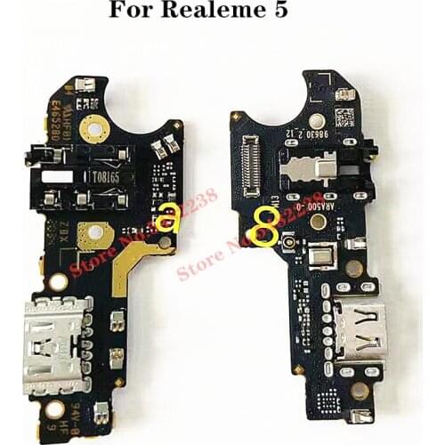 Original USB Charging Port Dock MIC Flex cable For Realme 5 Realme5 Quick Charge Charger Plug With Microphone Headphone Jack