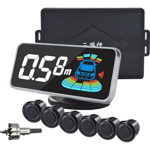 Parking Sensors 6Sensors Car Automobile Reversing Radar Electronics Auto Detector Backing Kit Voice for Car Accessories Auto New