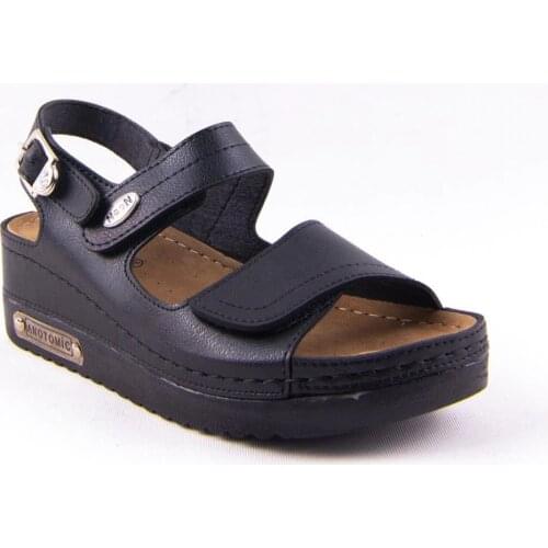 Orthopedic Women Black Sandals New Summer Shoes Woman Plus Heels Sandals Casual Platform Shoes