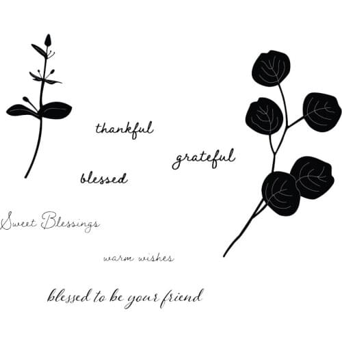 Ginkgo biloba Sweet Blessings Metal Cutting Dies Matching Clear Silicone Stamp Scrapbooking Card Making New Stencil 2020