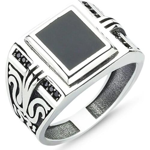 Silverlina Silver Zircon Stone & Polyesterli Ring