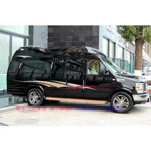 Touring Car Sticker For Ford E Class Body Exterior Decoration Modified Sticker La Flower Color Bar Film