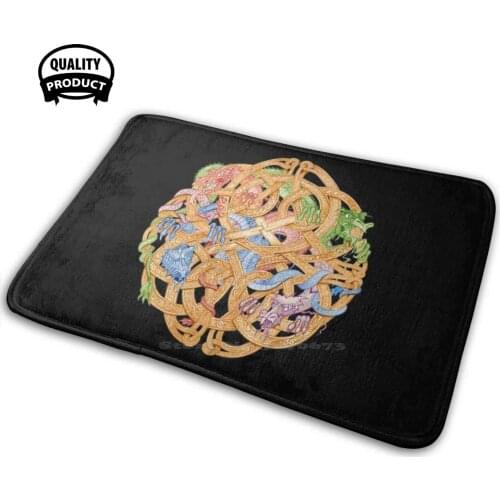 Knots And East Meets West 3D Household Goods Mat Rug Carpet Cushion Knot Knotwork Irish Vikings Knot Norse Viking Knots Symbol
