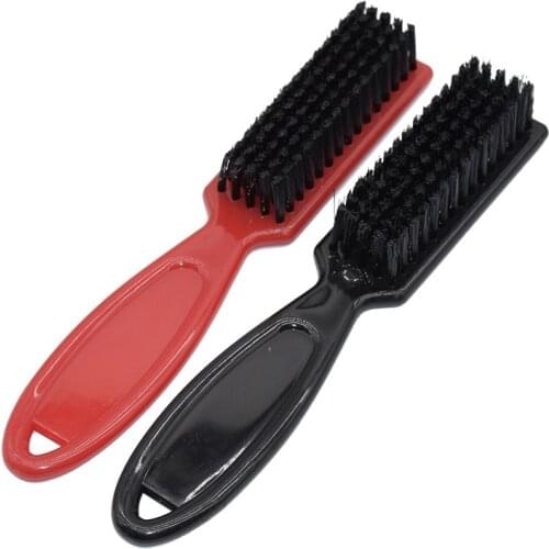 1 / 2 pc Fade Brush Comb Scissors Cleaning Brush Barber Shop Skin Fade Vintage Oil Head Shape Carving Cleaning Brush