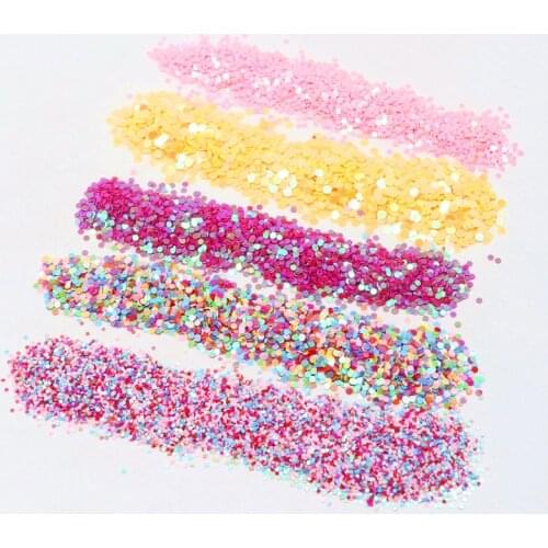 1MM 2MM 3MM Flat Dot Shape NAIL Sequins Paillettes for Nails Art Manicure Wedding Decoration Confetti Mix Colors