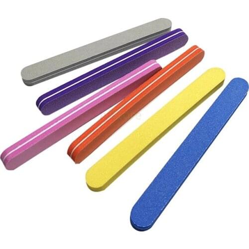 10/30Pcs nail file Double-sided Polishing Rubbing strip Nail beauty nail file High Elastic Straight Sponge Nail Tool