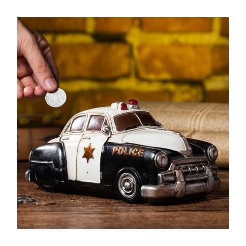 22*10CM Retro Classic Resin Car Piggy Bank Home Decoration Coin Money Saving Box Personalized Toy Birthday Gifts for child