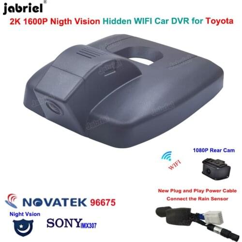 2K 1600P Wifi Night Vision Car DVR Dash Cam 24H Recorder for Toyota Highlander XU70 LE XLE for Toyota Kluger 2021 2022 2023 2024