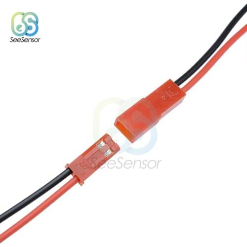 5Pairs 100mm 2 Pin Connector Plug JST Cable Male/Female Connectors For RC BEC Battery Helicopter DIY FPV Drone Quadcopter