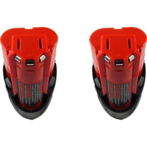 Abakoo 12V 2500mAh M12 Battery For Milwaukee Li-ion Rechargeable Battery 48-11-2401 MIL-12A-LI Tool Batteries L30