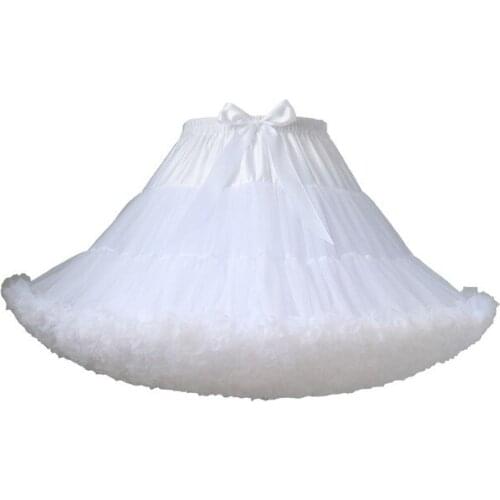White Short Women Tulle Halloween Petticoat Crinoline Vintage Wedding Bridal Petticoat Underskirt Rockabilly Tutu
