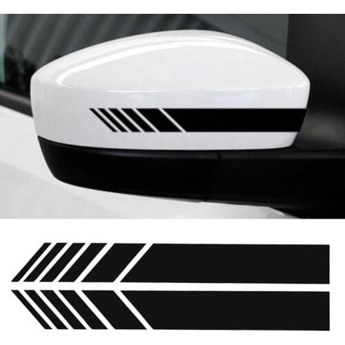 Bostar 2pcs Car Styling Auto SUV Vinyl Graphic Car Sticker Rearview Mirror Side Decal Stripe DIY Car Body Decals 15*3cm #257461