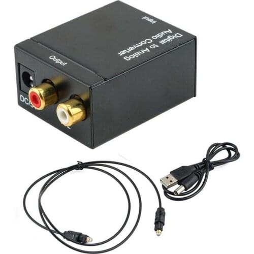 3.5MM Jack Optical Fiber Coaxial Signal to Analog Stereo Audio Converter Adapter RCA L/R Amplifier Decoder