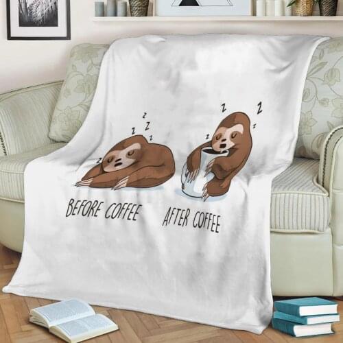 Before After Coffee Flannel Throw Blanket 3D Printed Keep Warm Sofa Child Blanket Home Decor Textiles Dream Family Gift