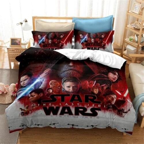Disney Star Wars Bedding Set Warrior Chidren King Queen Size Bed Linen Set Duvet Cover Set Wedding Bedding Set