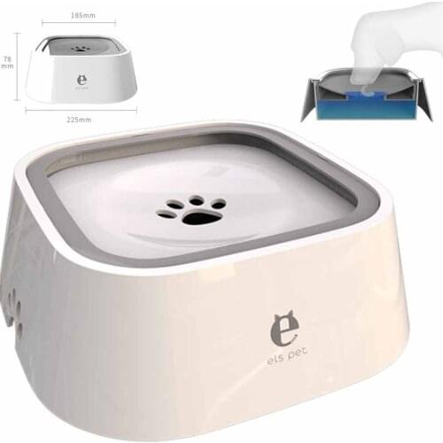 1.5L Dog Water Bowl Floating Bowl Cat Water Bowl Slow Water Feeder Dispenser Anti-Overflow Water Drinker Not Wet Mouth Pet Bowl