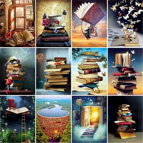 EverShine 5D Diamond Painting Landscape Mosaic Art Kits Diamond Embroidery Book Rhinestones Pictures Hobby Home Decorations