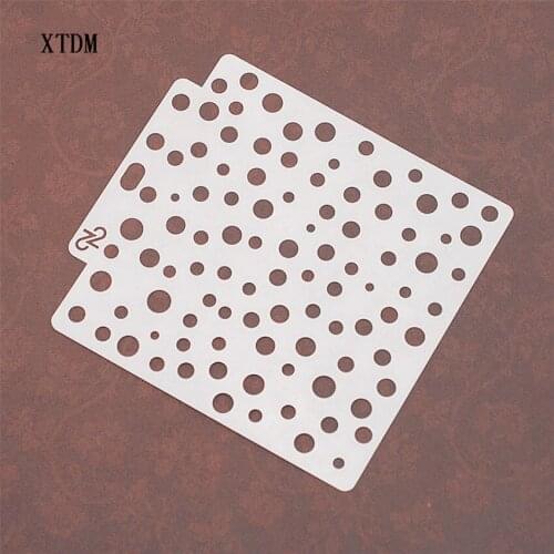 Circle plastic mold shield DIY cake scrapbook stencils hollow Embellishments printing lace ruler Valentines Day