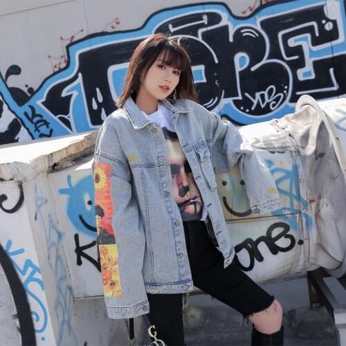 2021 Jacket Denim Fashion Loose Real Shot For Men And Women Free Shipping Spring/ Autumn Flower