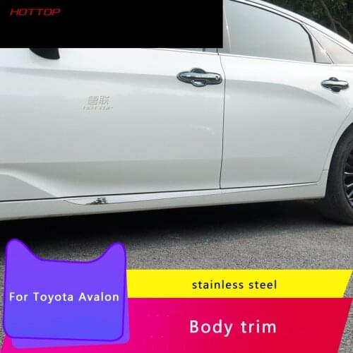 For Toyota Avalon 2019 2020 Body Trim Side Skirt Stainless Steel Door Bright Strip Car Window Trim Strip Decoration Modification