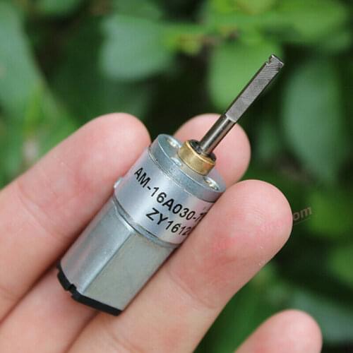 Micro Mini 16mm Gear Motor DC 6V-12V 80-160RPM Slow Speed Large Torque Long Shaft