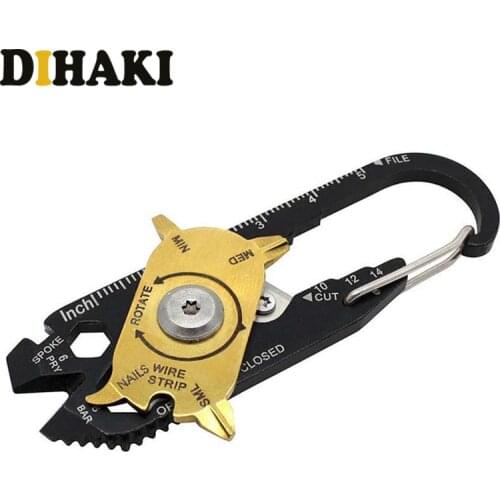 20 in 1 Multi-Function Repair hand Tools Mini Screwdriver Keychain Set For Cell Phone Bicycle Measure wrench Pry Bar