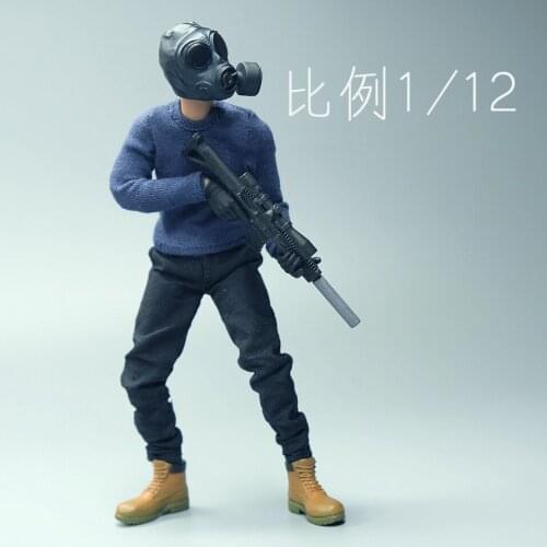 Scale 1/12th Model Fashion Trendy DAM 3ATOYS Body General Jacket Hoodie Jeans Can Be Suit Usual 6inch Doll Soldier Accessories