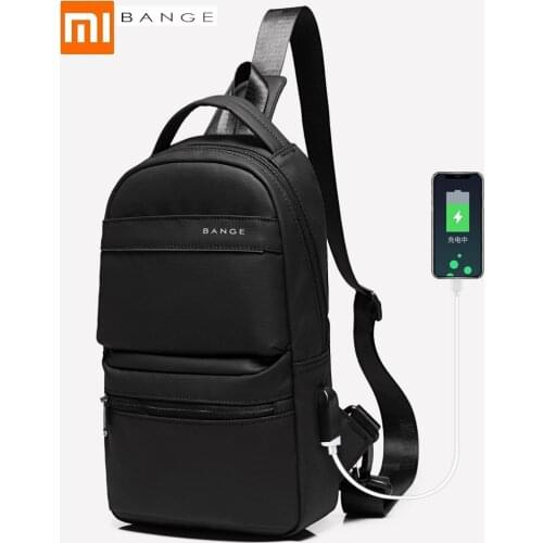 Xiaomi New fashion mens chest bag Simple crossbody bag Shoulder bag usb multifunctional outdoor bag