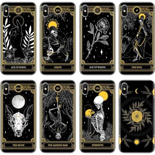 Soft Skin Cover cool card black The Marigold Tarot For LG G2 G3 G4 Mini G5 G6 G7 Q6 Q7 Q8 Q9 V10 V20 V30 X Power 2 3 Spirit