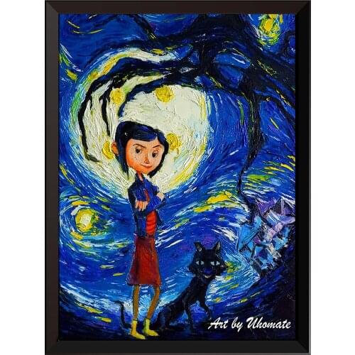 Tim Burton DIY Cross Stitch 11CT Embroidery Kits Needlework Craft Set Printed Canvas Cotton Thread Home Dropshipping