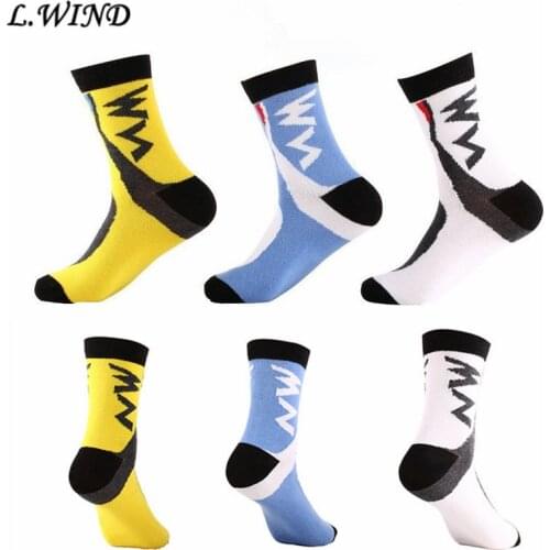 Sports Spring Summer Cycling Socks Runing Basketball Soccer White Yellow Blue Socks Soft Breathable Deodorant Cycling Socks S328
