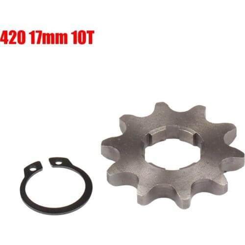420 10T 17mm Engine Front Sprockets for 50cc 70cc 90cc 110cc Scooter Motorcycle Bike ATV Quad Go Kart Moped