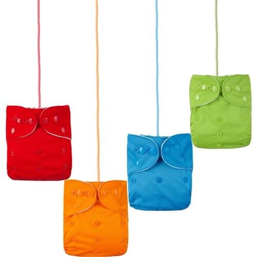 Mumsbest Newborn Nappies Waterproof Cloth Diapers One Size Adjustable With Suede Pocket Diaper Suit 0-3