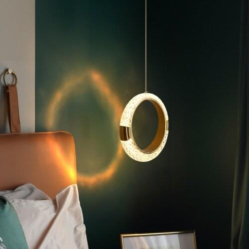 Nordic Luxury Restaurant Front Desk Bar Aisle Window Bedroom Bedside Modern Minimalist Net Red Earrings Small Chandelier