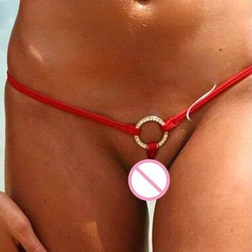 Open Crotch Sexy G Strings Women Exotic Mini Micro Thongs Bikini Bottoms Beach Sunbath Panties T- Back Lingerie Underwear Gifts