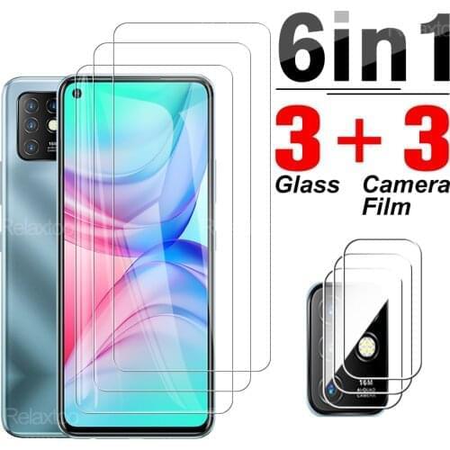 6 in 1 Camera Glass For Infinix Hot 10 9 8 Play Pro Lite Hot10 Hot9 8Lite 10Play Safety Phone Screen Protector Explosion-proof
