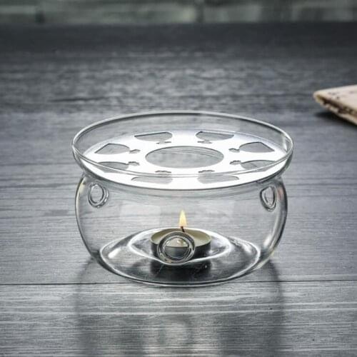 12set/pack Hand-made Heat-resistant glass Base Teapot Warm Holder Heating Base Tea Warmer Teapot Accessories Holder