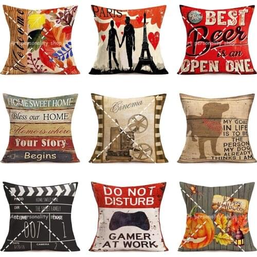 Vintage Welcome to Cuba Throw Pillow Cushion Cover Retro Nostalgic Classic Car Beach Ocean Palm Trees Decorative Pillow Case