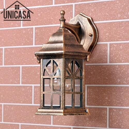Antique Garden Outdoor Wall Lights Vintage Pathway Bar Wall Sconce Bronze Aluminum Industrial Lighting Indoor LED Lamp