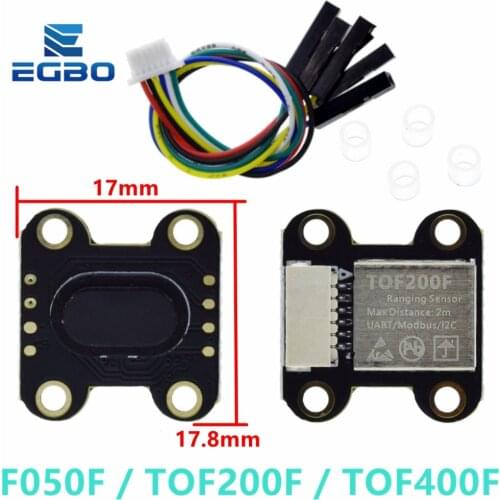 VL6180 VL53L0 VL53L1 Time-of-Flight (ToF) Laser Ranging Built-in MCU Algorithm TOF050F TOF200F TOF400F 50CM/2M/4M MODBUS/IIC I2C