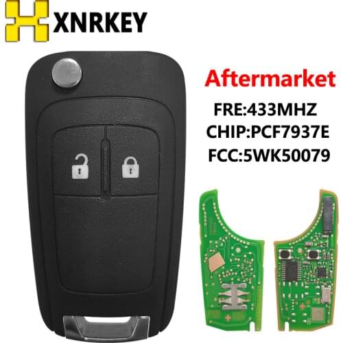 XNRKEY 2 Button Flip Remote Key 434Mhz For Opel Astra J And Insignia With PCF7937E (5WK50079)